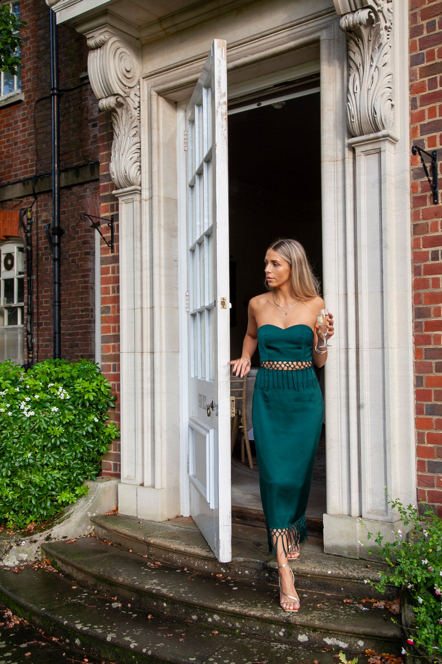 Twinty Macrame Cropped Top | Green