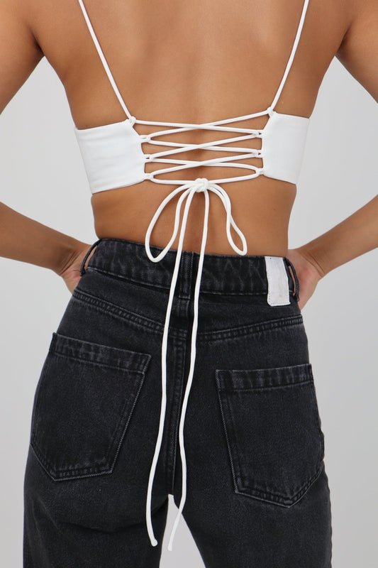 Twinty Shell Bralette Top | Ivory - Twinty London