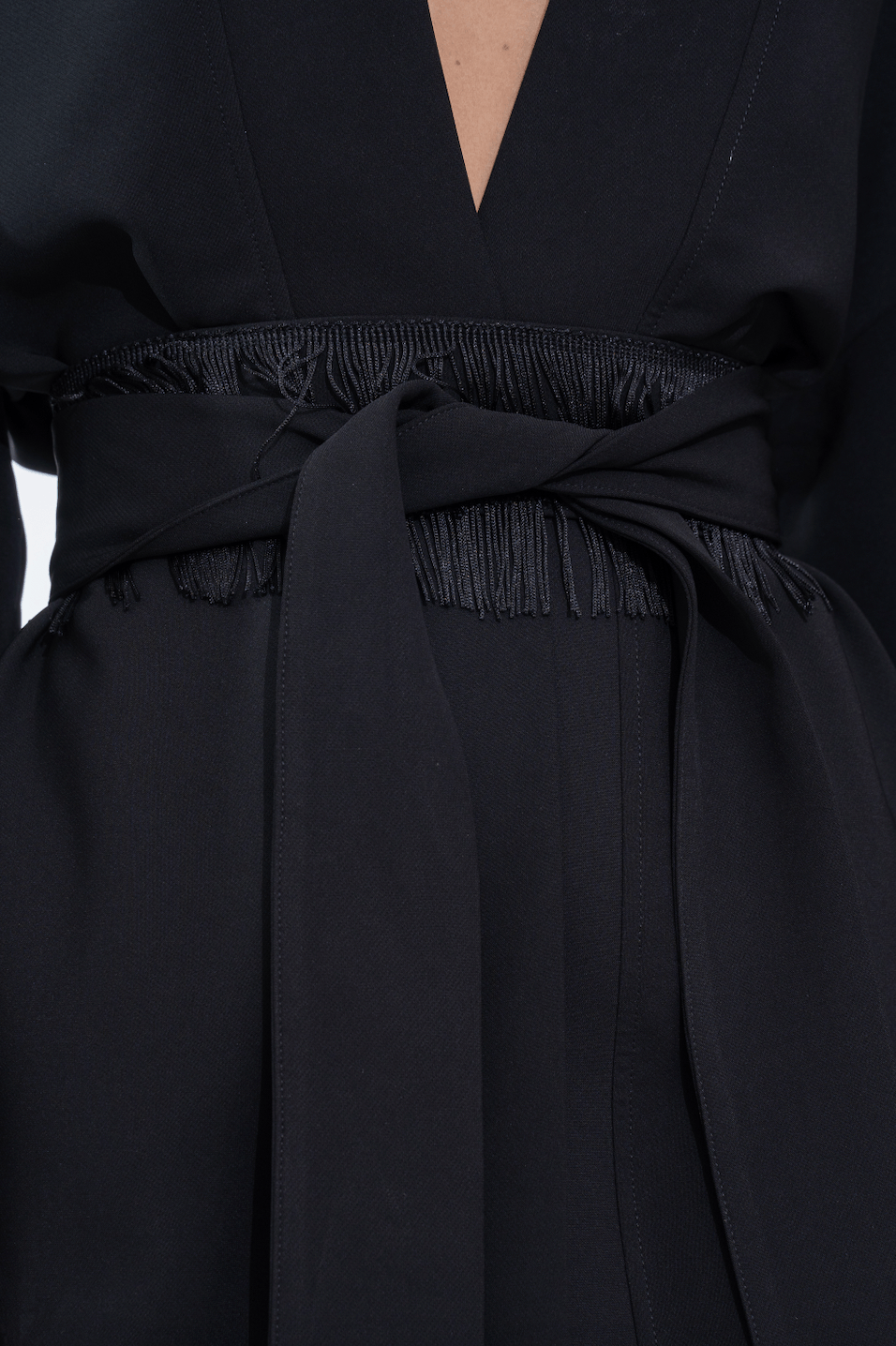 Twinty Tassel Kimono Dress | Black - Twinty London