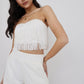 Twinty Tassel Bandeau Top | Ivory