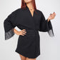 Twinty Tassel Kimono Dress | Black