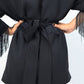 Twinty Tassel Kimono Dress | Black
