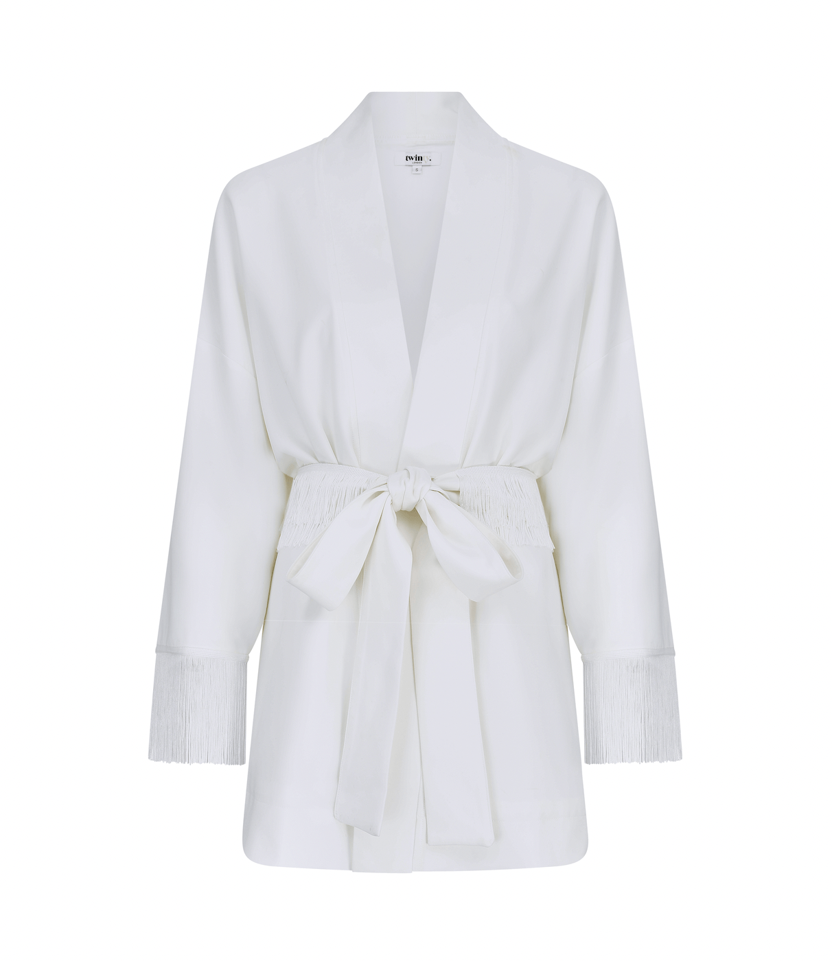 Twinty Tassel Kimono Dress | Ivory - Twinty London